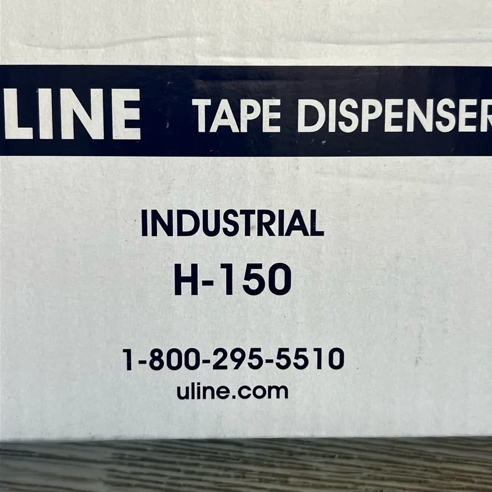🆕 ULINE H-150 Blue and Cream Tape Dispenser